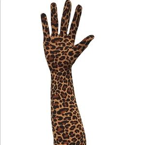 Leopard print gloves one size